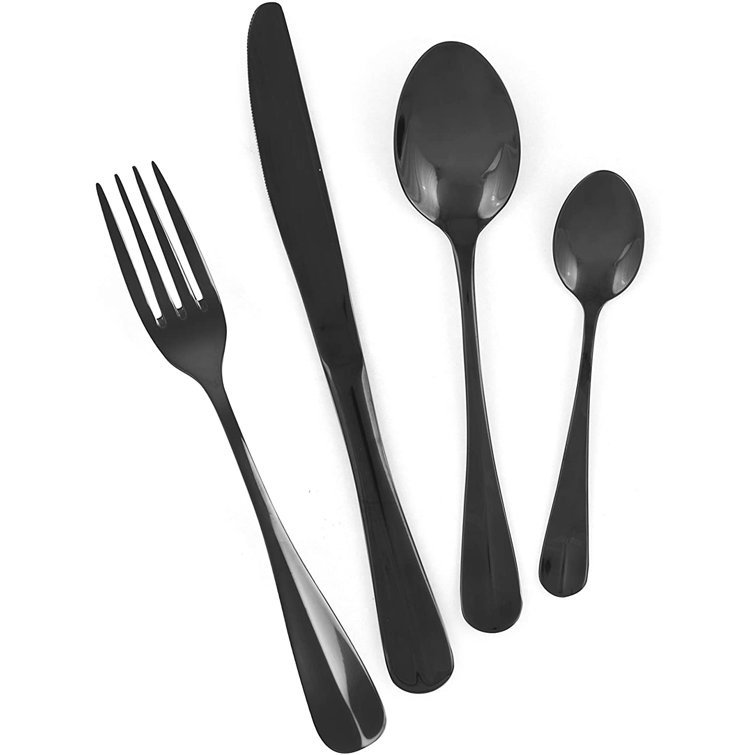 Acquista online Excelsa Black Elite Servizio 24 posate, acciaio inox 18/10, nero cod.64351 Excelsa